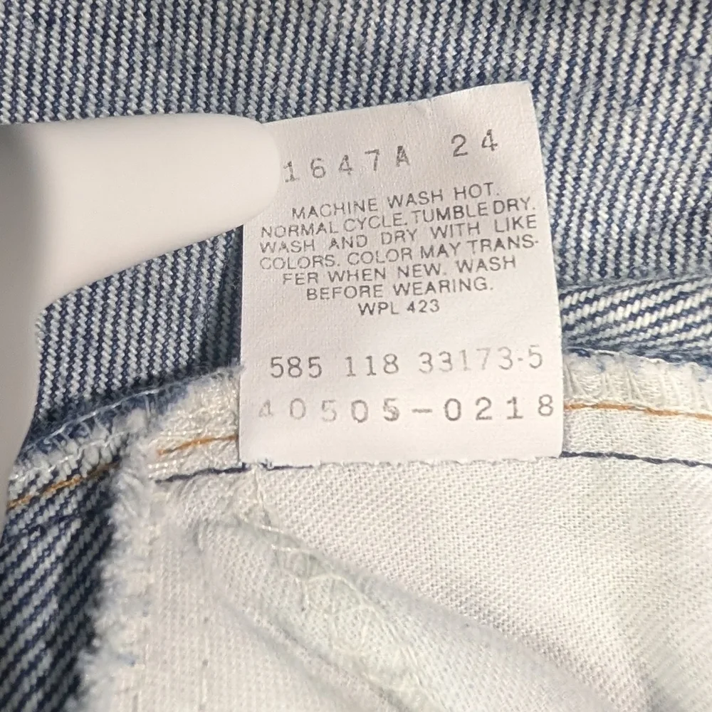 Vintage 80s Levi’s 505 Orange Tab Straight‎ Leg Jeans 38x34
